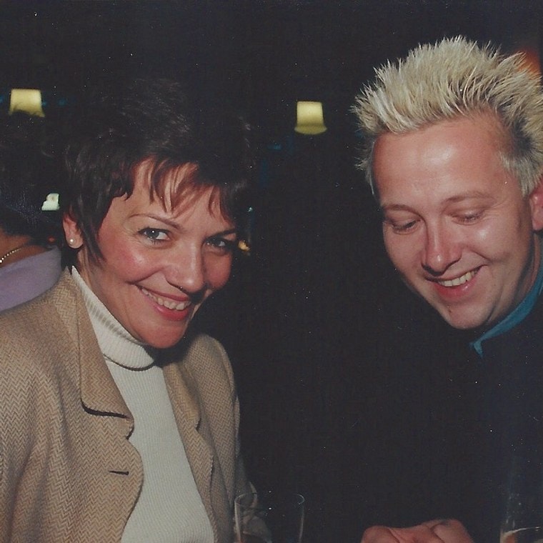 Renate Starke mit Sebastian Krumbiegel (Die Prinzen)